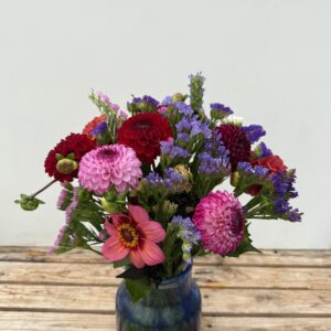 Dahlias and Statice